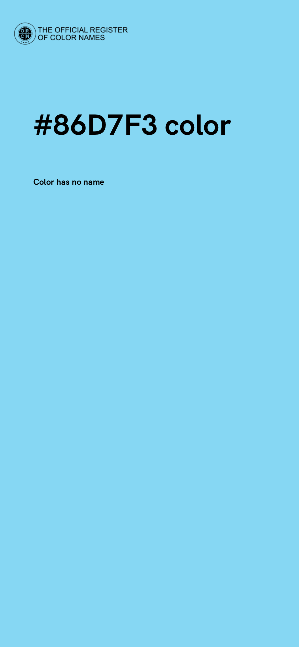 #86D7F3 color image
