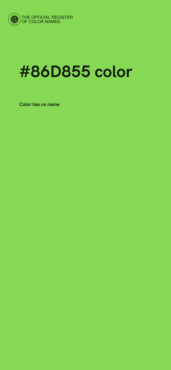 #86D855 color image