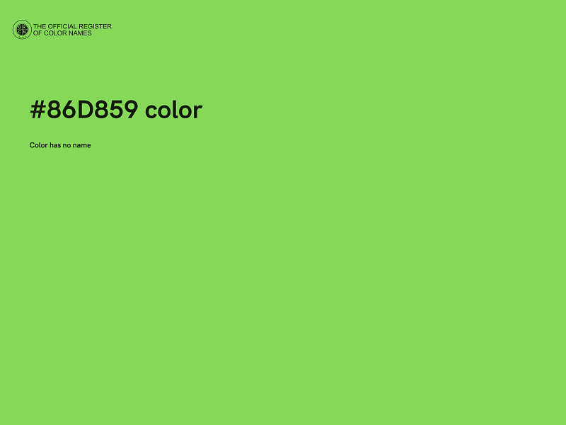 #86D859 color image