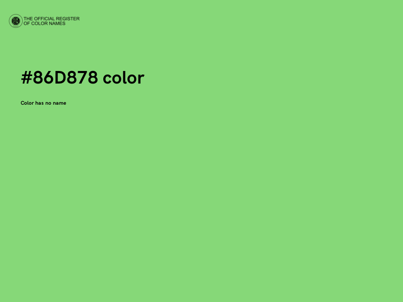 #86D878 color image