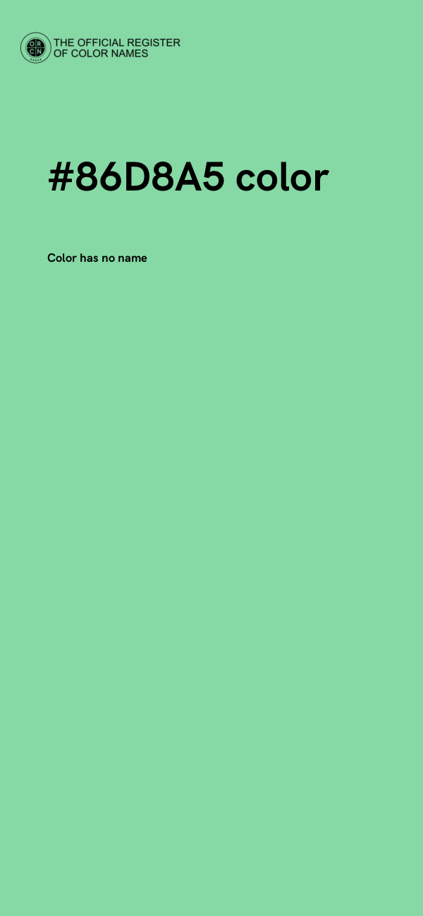 #86D8A5 color image