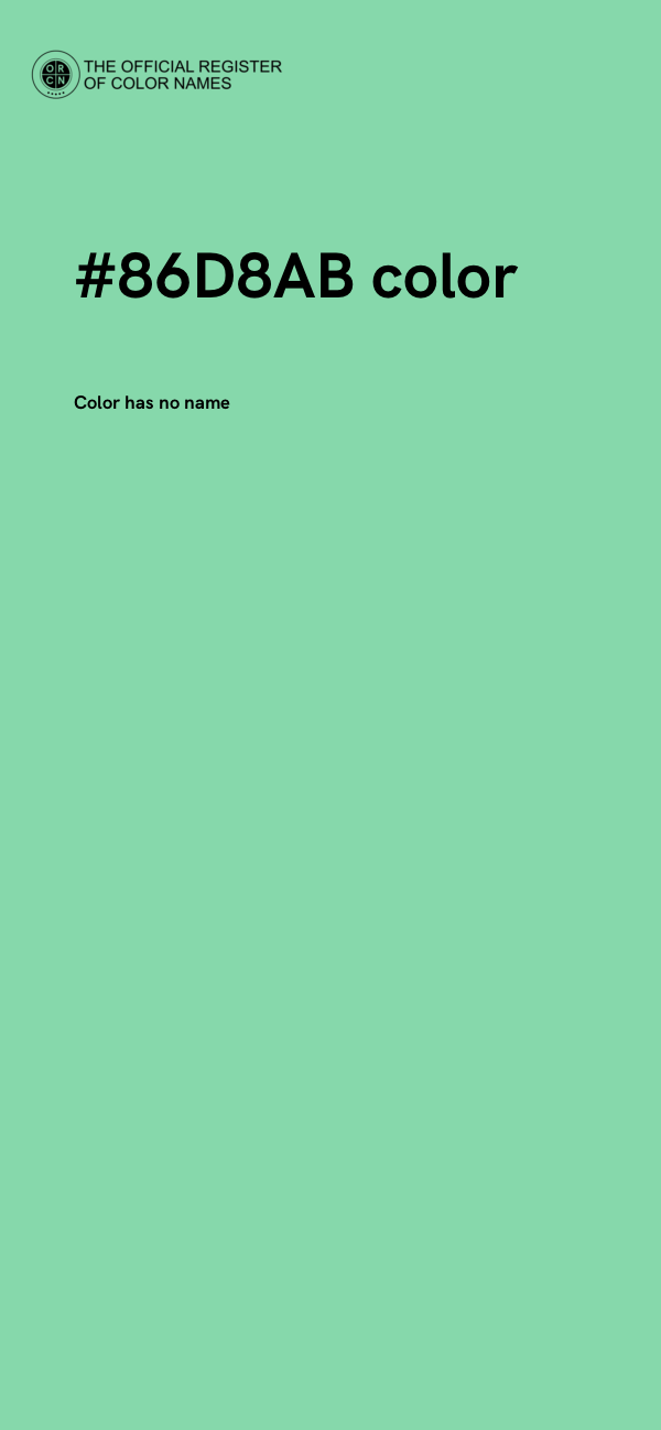 #86D8AB color image