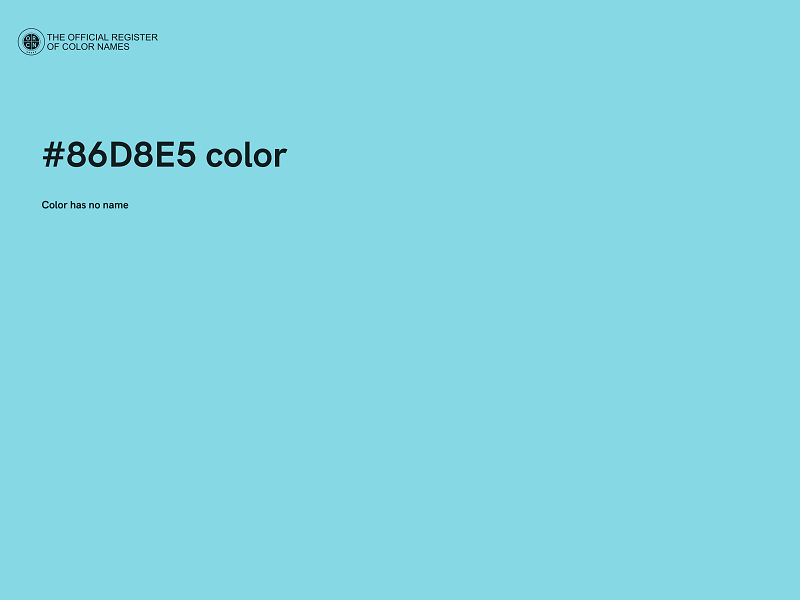 #86D8E5 color image