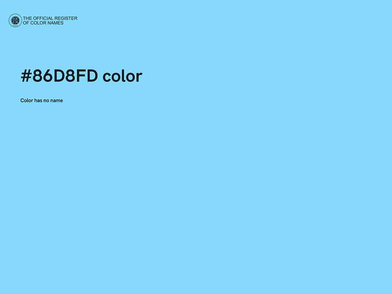 #86D8FD color image