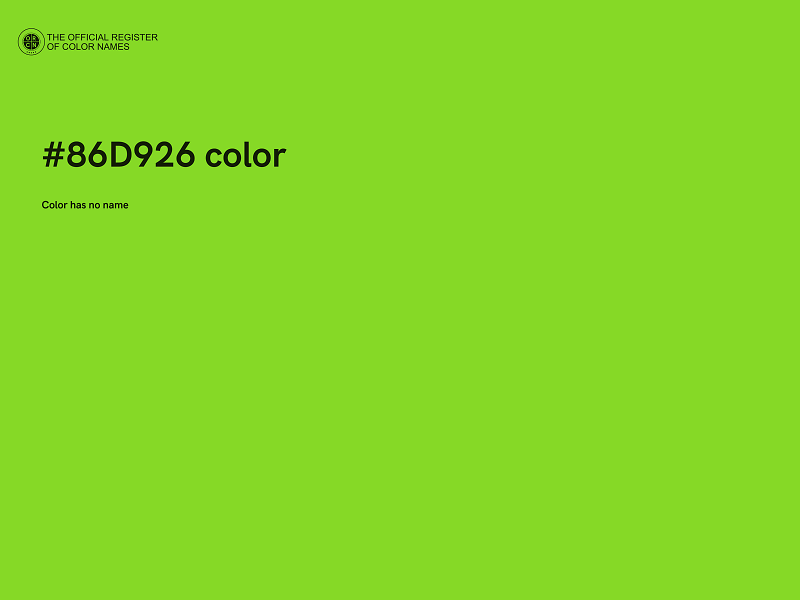 #86D926 color image