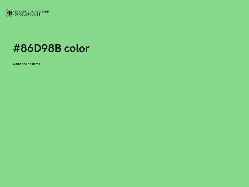 #86D98B color image