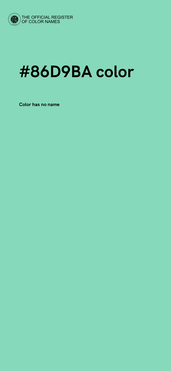 #86D9BA color image