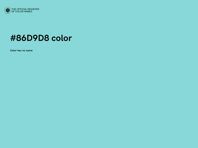 #86D9D8 color image