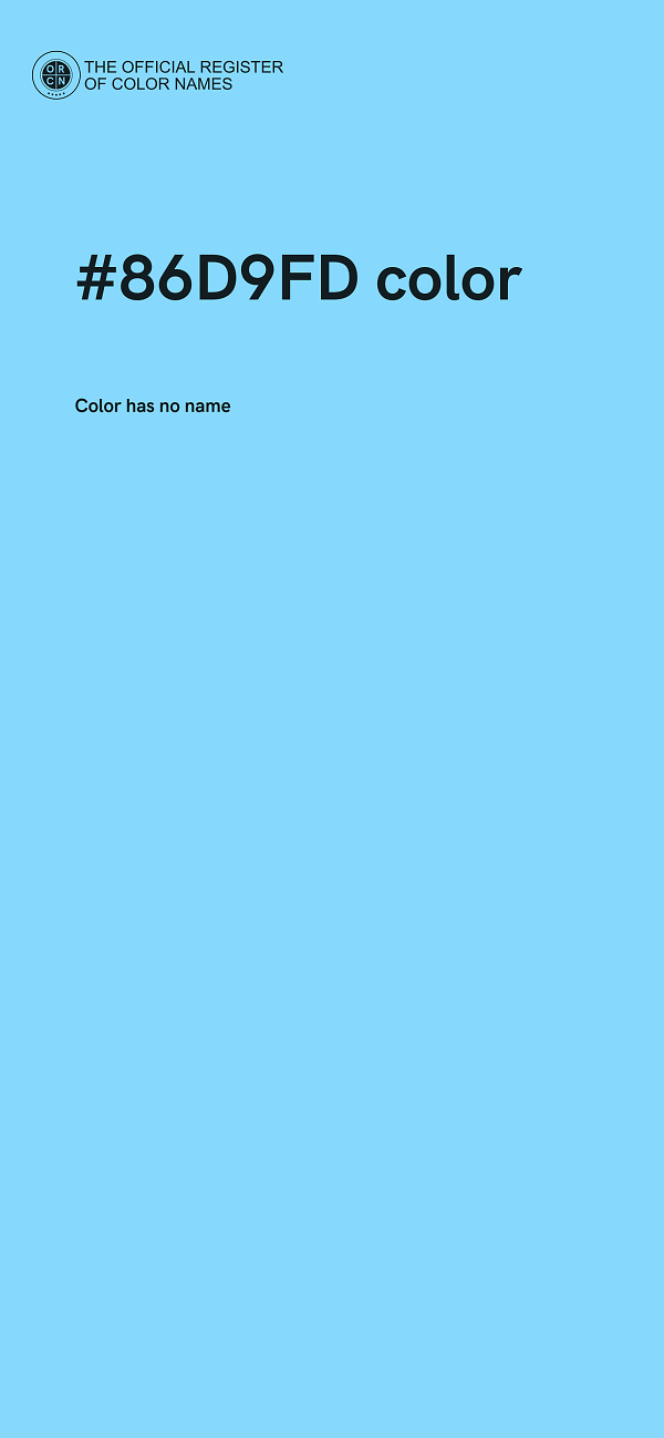 #86D9FD color image