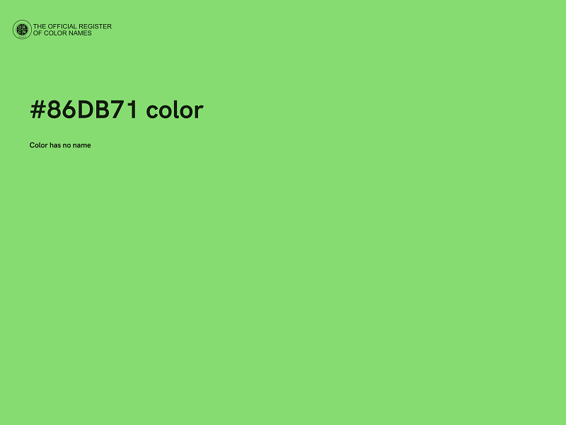 #86DB71 color image