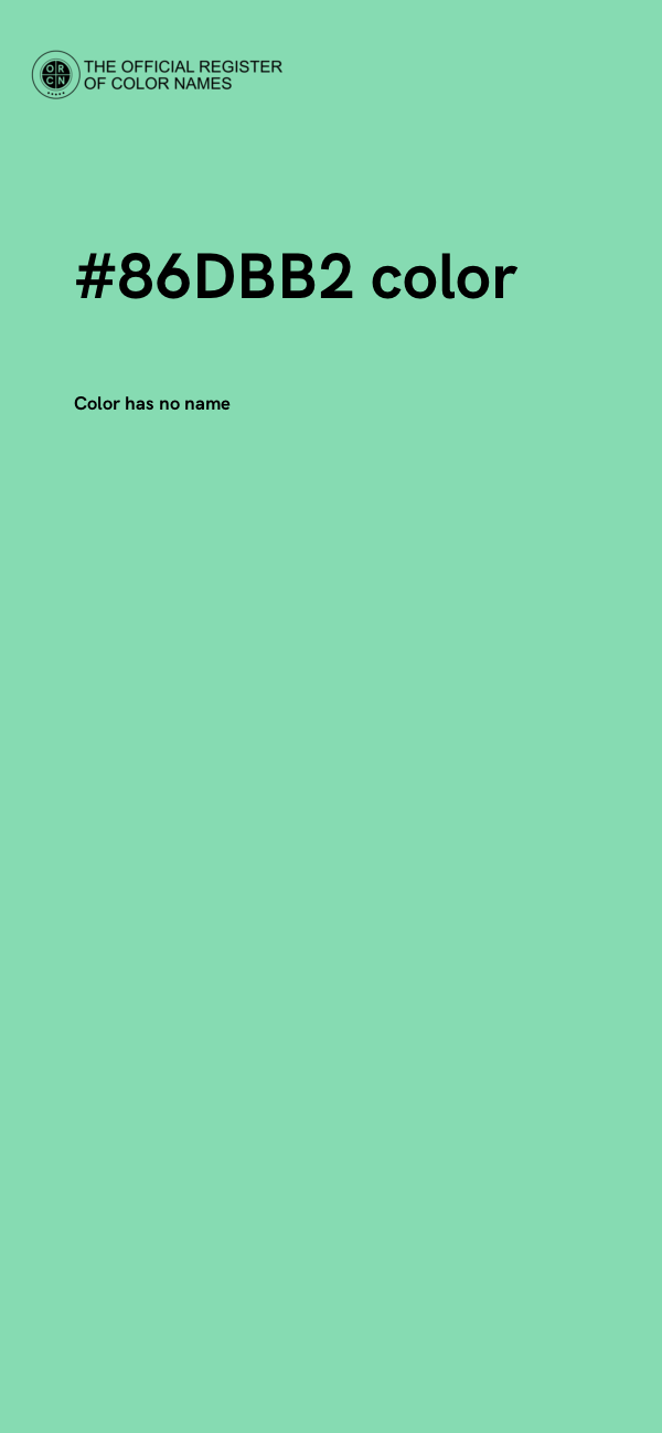 #86DBB2 color image