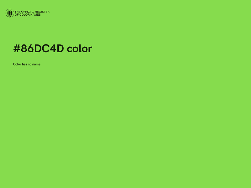 #86DC4D color image