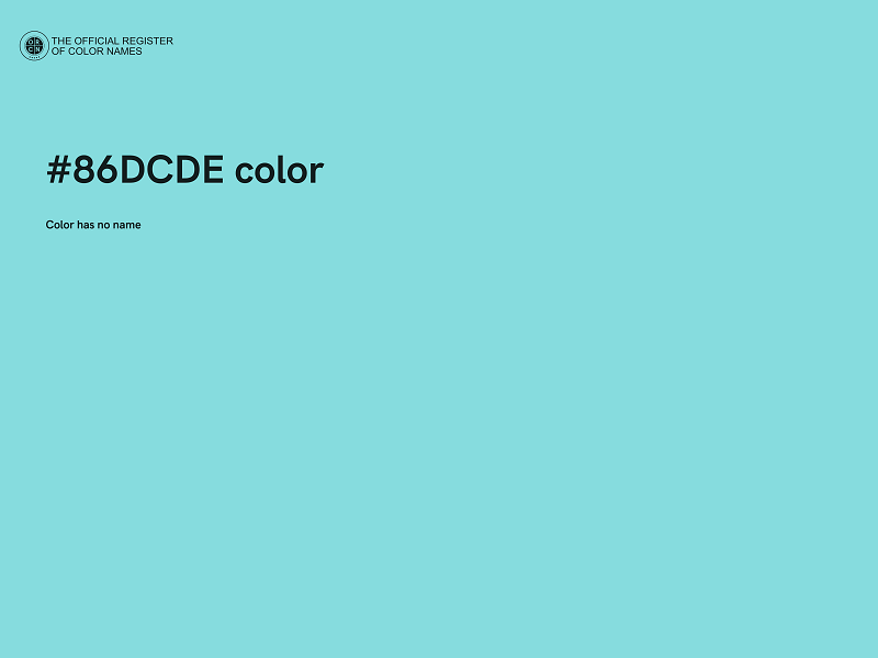 #86DCDE color image