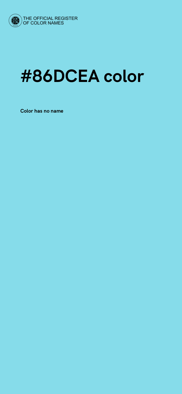 #86DCEA color image