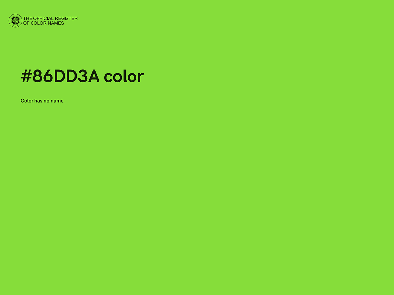 #86DD3A color image