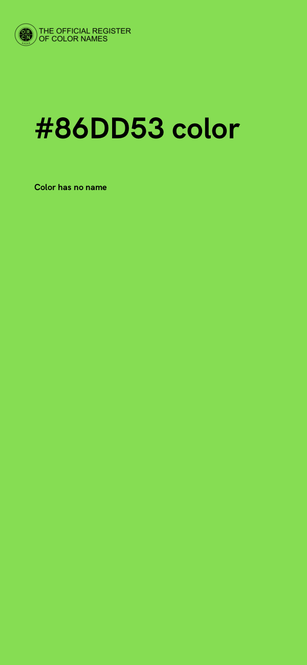 #86DD53 color image