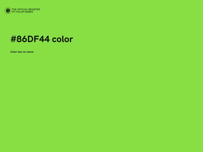 #86DF44 color image