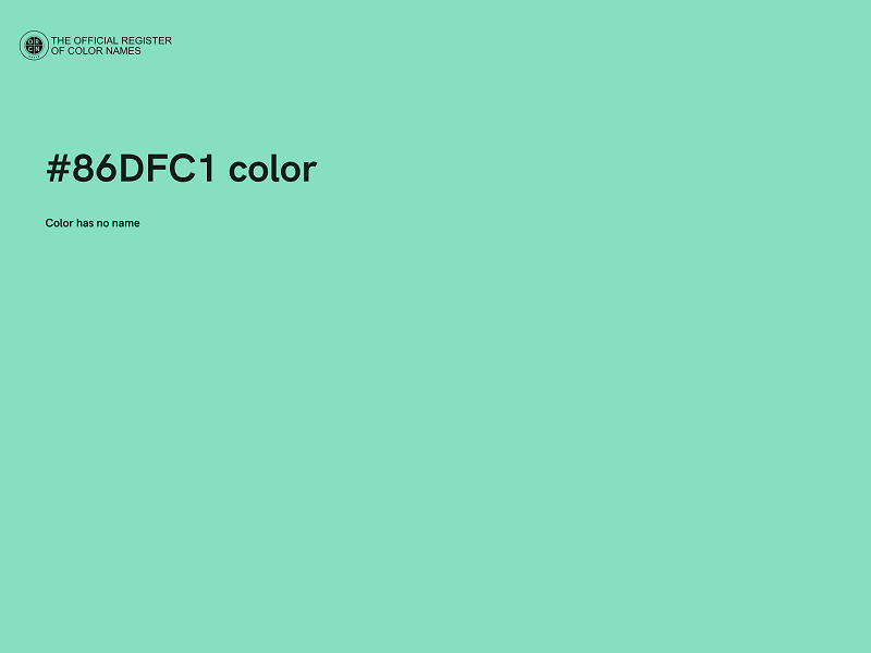 #86DFC1 color image