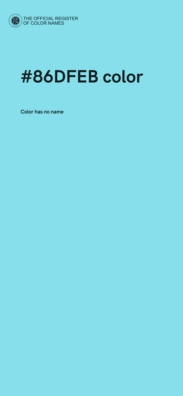 #86DFEB color image