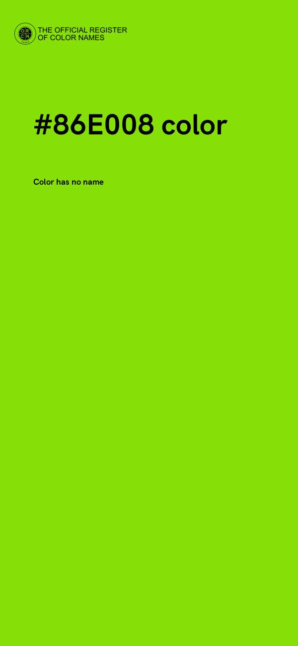 #86E008 color image