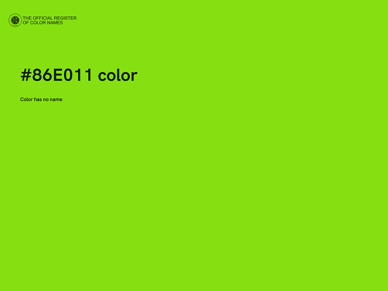 #86E011 color image