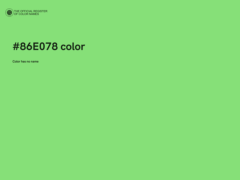 #86E078 color image