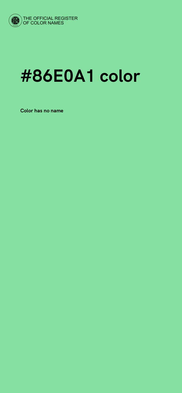 #86E0A1 color image