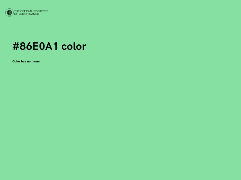 #86E0A1 color image