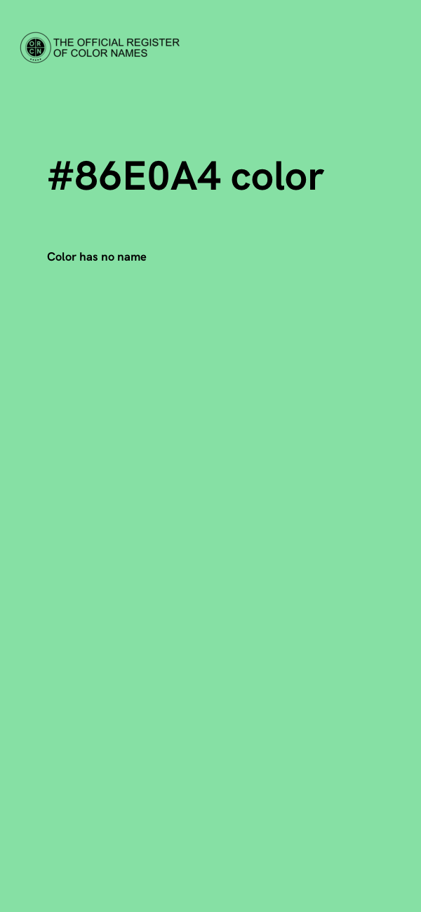#86E0A4 color image