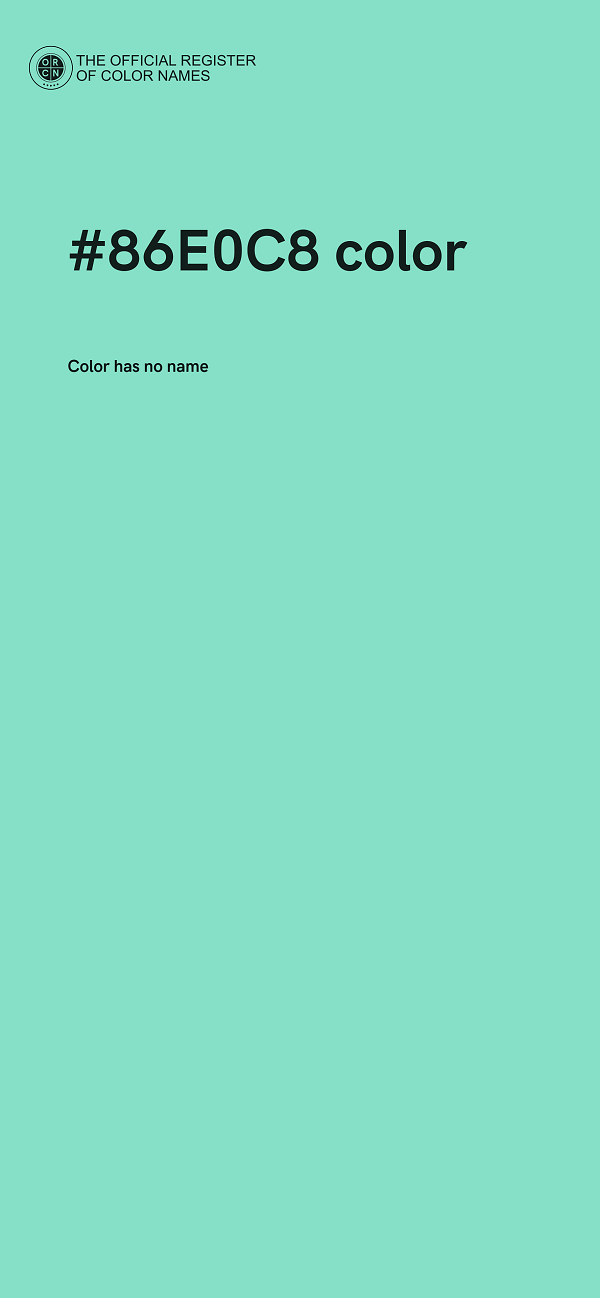 #86E0C8 color image