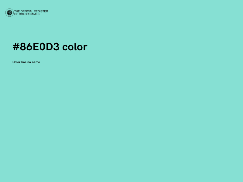 #86E0D3 color image