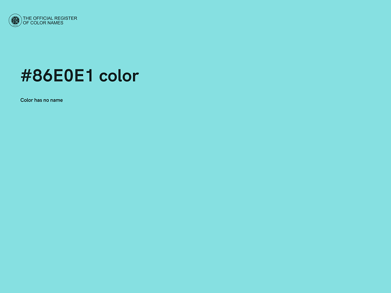 #86E0E1 color image