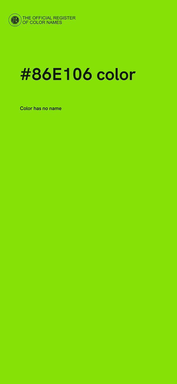 #86E106 color image
