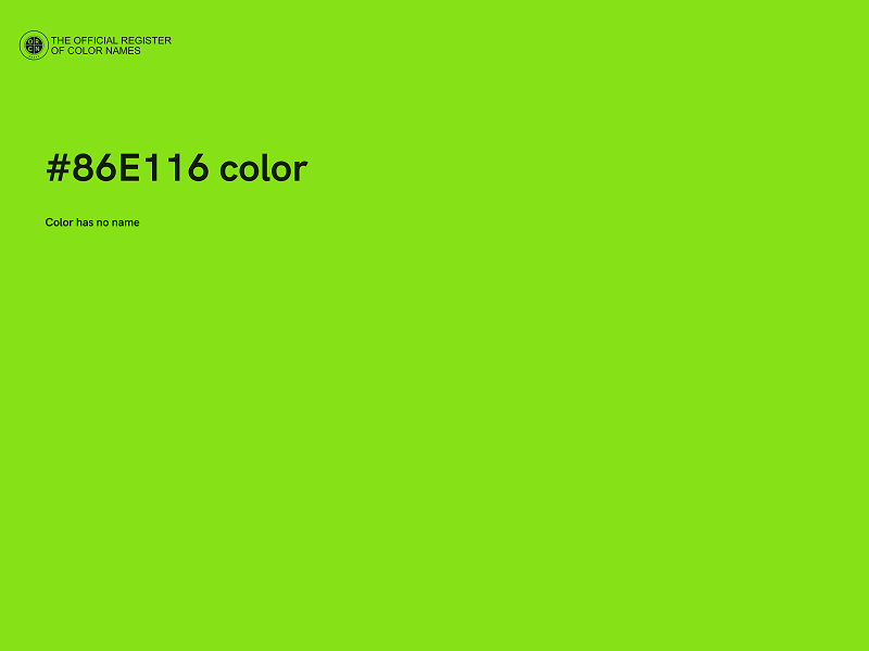 #86E116 color image