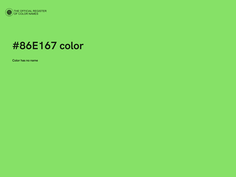 #86E167 color image