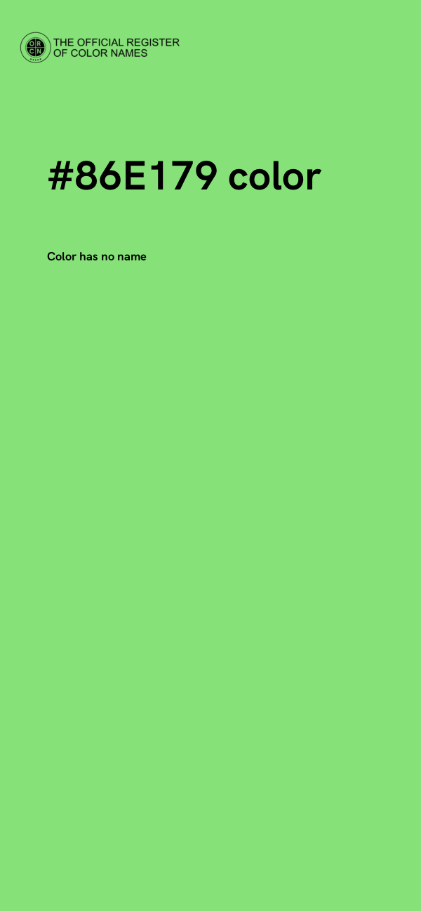 #86E179 color image