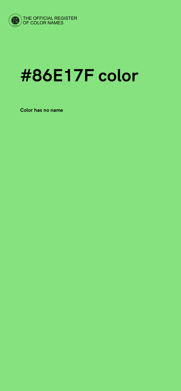 #86E17F color image