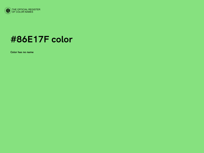 #86E17F color image