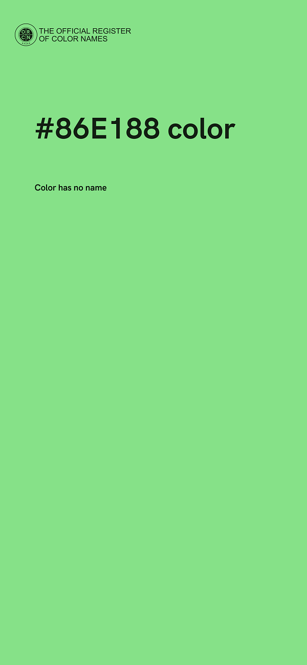 #86E188 color image
