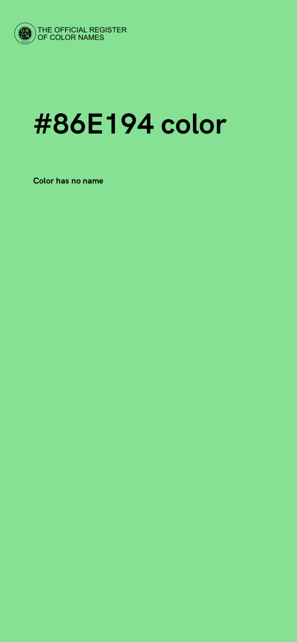 #86E194 color image