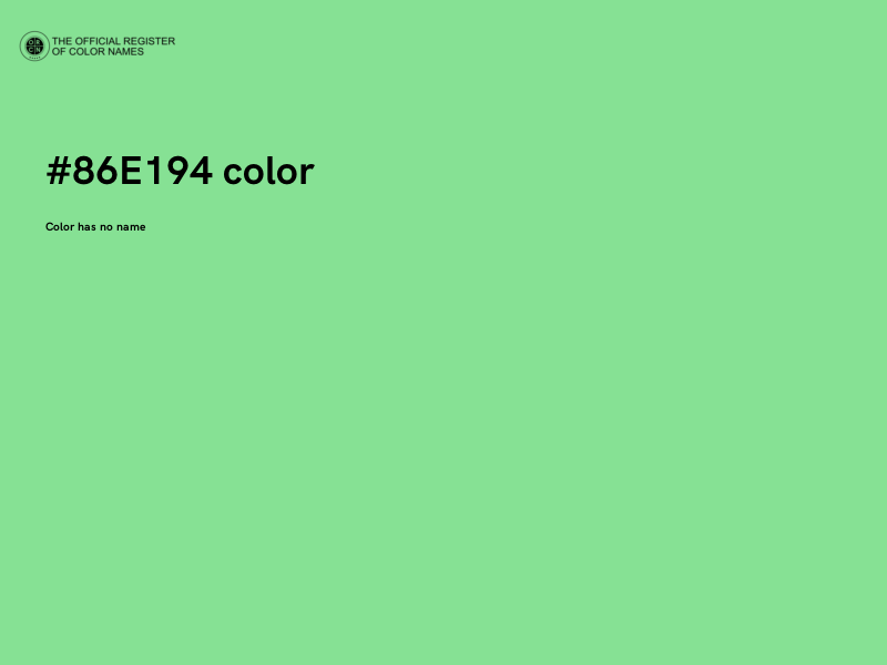 #86E194 color image