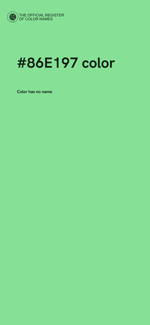 #86E197 color image
