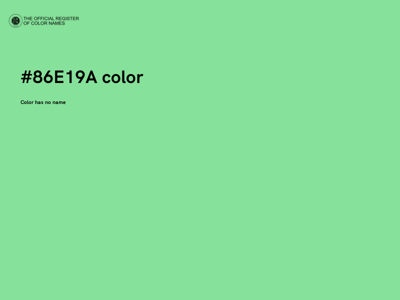 #86E19A color image