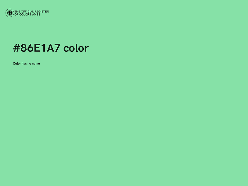 #86E1A7 color image