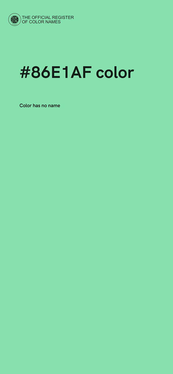 #86E1AF color image