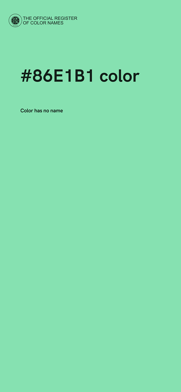 #86E1B1 color image