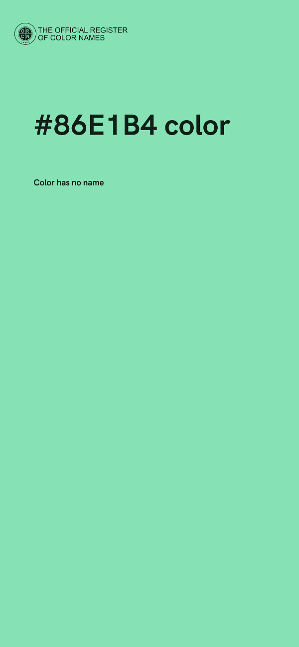 #86E1B4 color image