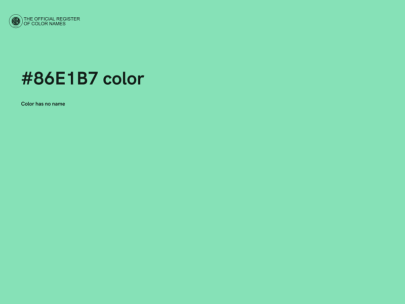 #86E1B7 color image