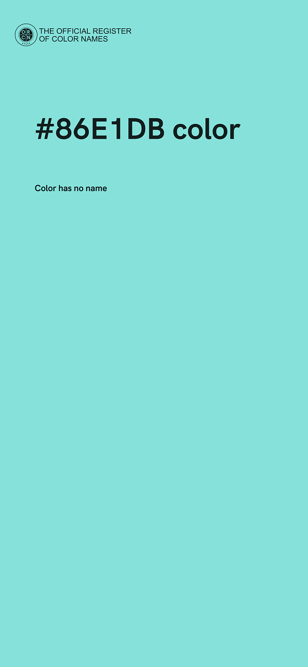 #86E1DB color image