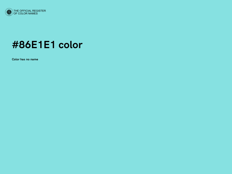 #86E1E1 color image
